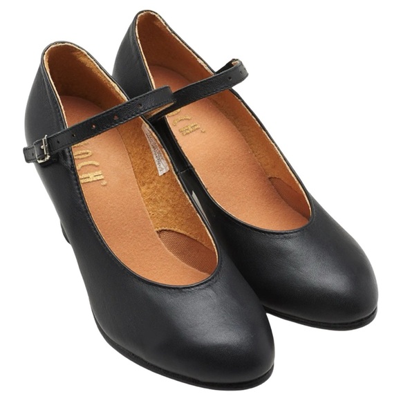 BLOCH Cabaret Character Shoes Black 2.5” Heel Leather Stage Theater Size 9.5 - Picture 16 of 16